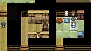 weird guy asks tanned natsuki for striptease in hentai game