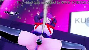 corrupted dildos drive her wild, making her squirt everywhere.