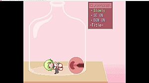 College girl gets anal creampie in bottle