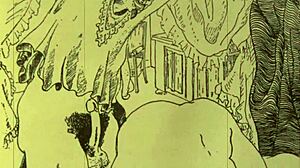 vintage erotic drawings feature cartoon anime hentai in retro antique style.