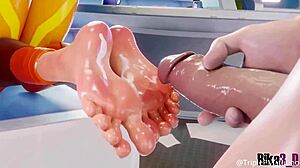 3d animated footjob feet compilation hentai sfm blender cum