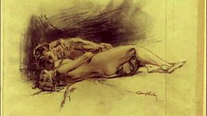 vintage erotic drawings from comics cartoons antique hentai anime retro style full of passion and desire