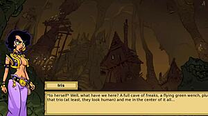 Iris welcomes goblin's curse with big tits.