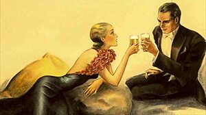 vintage erotic drawings feature cartoon anime hentai in retro antique style.