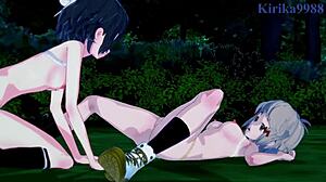 hibiki and miku's wild lesbian hentai play