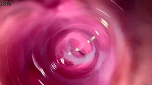 camera zooms deep into mia's creamy tight pussy