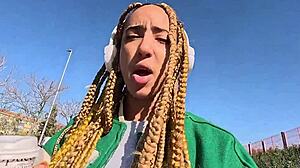 Ebony Luna spots me on street, drags me home for wild banging!