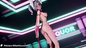 Ibuki sexy dance - hatsune miku rabbit hole short hair 3d vocaloid mmd r-18