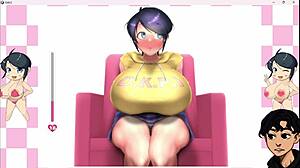 Shy teen sees big cock for first time in hentai game compilation!