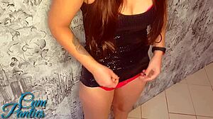 Cum on my panties before we hit the club! 😜