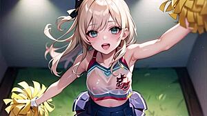 火辣动漫啦啦队长透明装自慰ASMR