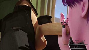 Raven stays after class for some naughty hentai fun