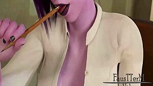 Raven stays after class for some naughty hentai fun