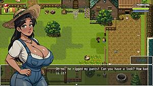 I watch the sexy farmer expose her pussy in Lost Lagoon Harem.