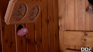 veronica morre says, suck my cock through the glory hole