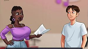 Summertime Saga 76 with Brunette Small Tits in Homemade Erotic Anime Game Scene