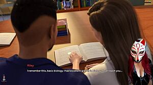 Steps of Debauchery 21 shows a sexy college student flashing in white stockings outdoors