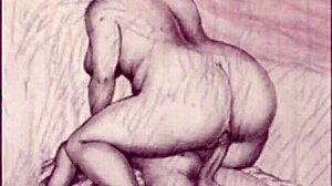 vintage erotic drawings with retro sensual charm