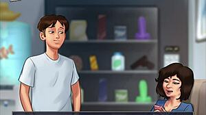 Summertime Saga 76 with Brunette Small Tits in Homemade Erotic Anime Game Scene