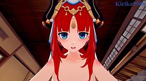 Shenhe and Nilou have intense sex in Genshin Impact POV hentai. Big tits and creampie in 3D cartoon.