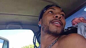 group of friends stops the car on the road for exhibitionist sex with swingers, pounding big ass and natural tits in a wild 3some