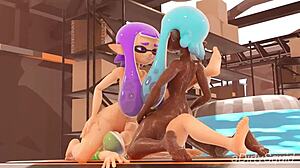 Squid party features adirtysquid in cartoon hentai anime fun