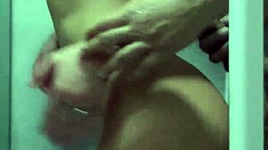 Hubby filmed me giving my ass to his friend in the bath with that big black cock! 😏