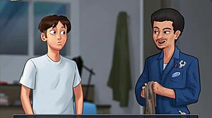 Summertime Saga 76 with Brunette Small Tits in Homemade Erotic Anime Game Scene