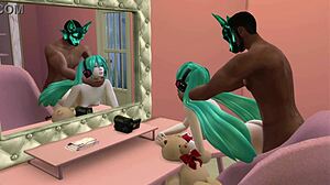 miku pounded by black stud!