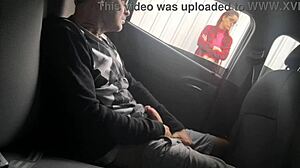 Experience risky public masturbation outdoors for a student who enjoyed the sight.