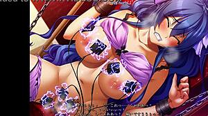 mahiro bound in bondage hentai scene