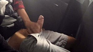 Experience risky public masturbation outdoors for a student who enjoyed the sight.