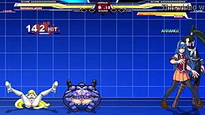 Kuromaru battles arcana heart in hentai anime with cumshot sex scenes