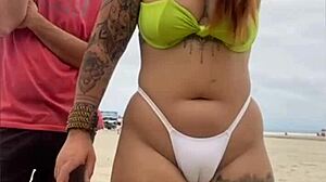 Beach vendor stares at my exposed skin