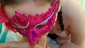 Masked Student Gives Passionate Blowjob To Amateur Couple In Homemade Missionary Sex Scene