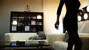 harmony hex gets pounded till her shaved pussy aches. cum drips on her tits!