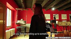 Natural Czech Brunette Gets Fucked In Thong Pickup!