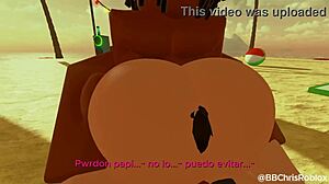 Black Bull Fucking Femboy Bunny Hard Doggystyle in Roblox