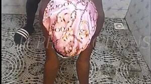 Skinny Teen Slut With Small Waist And Natural Tits Gets Fucked Hard In Standing Doggy In The Shower