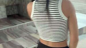 Beautiful skinny girl with big ass gets fucked in the car while on phone.