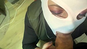 Wife in lingerie fucks husband's friend with dirty talk