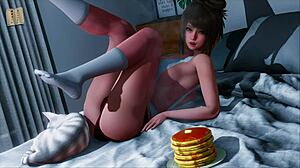 Watch This Teen In Sexy Outfit Playing Eternum Game With Big Tits!