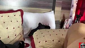 Real video of wife shared with stranger for deepthroat and cum