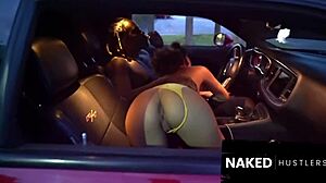 Fat Exotic Slut Deepthroats Monster Cock Licks Balls In Outdoor Parking Lot
