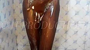 Skinny Teen Slut With Small Waist And Natural Tits Gets Fucked Hard In Standing Doggy In The Shower