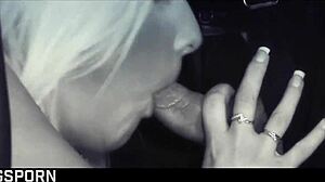 Elegant blonde milf in lingerie craves sensual sex. She loves missionary and cum in her mouth.