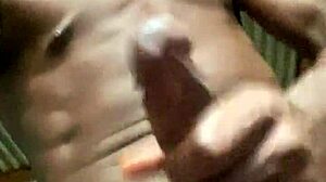 Horny Amateur Strokes Monster Cock While Moaning Dirty Talk