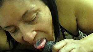 watch this ebony milf shake her ass while sucking dick, but can she handle anal?