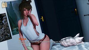 Watch This Teen In Sexy Outfit Playing Eternum Game With Big Tits!
