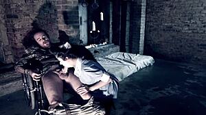 do you want brunette teasing with blowjob on big monster cock ending in facial cumshot kinky